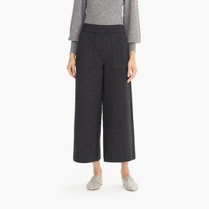 J. Crew Ponte Wide-leg Crop With Patch Pockets